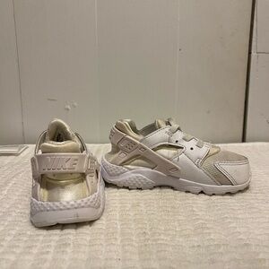 Nike Kids White and Cream Sneakers